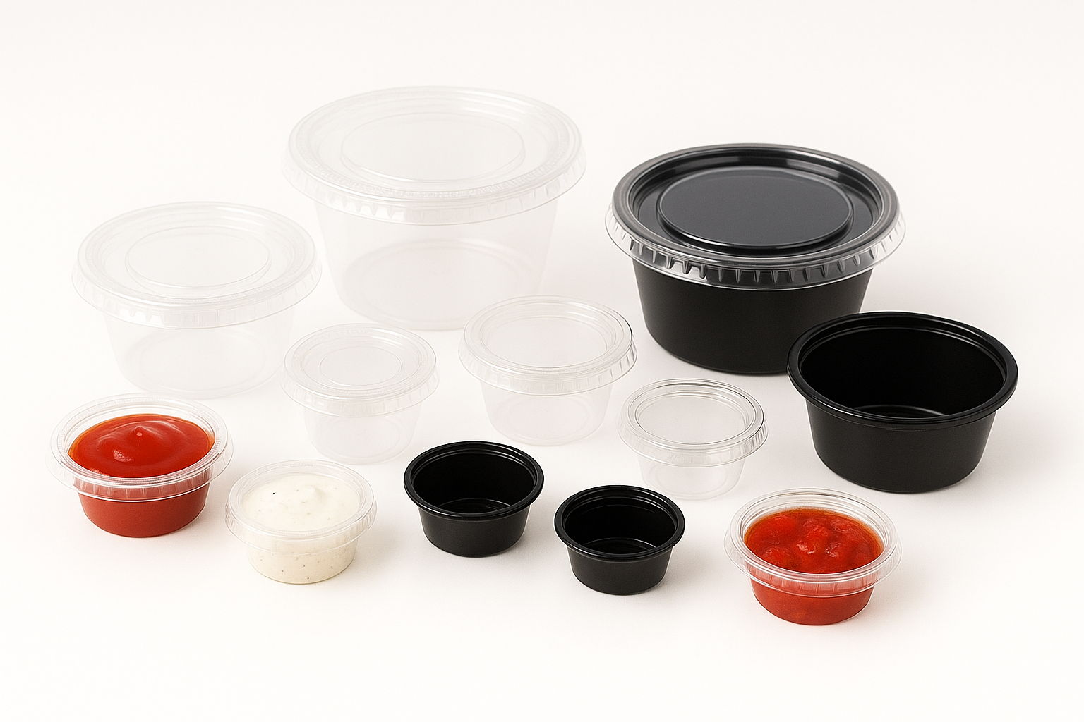 Black/Clear Hinged (PP)