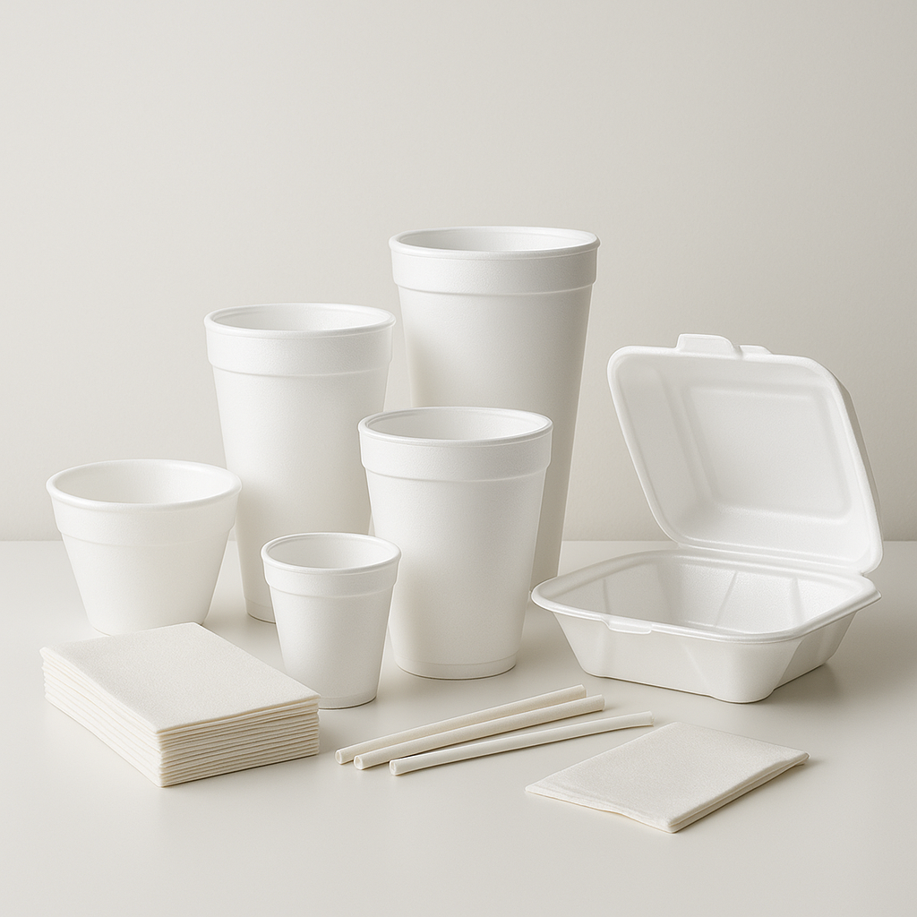 Foam Cups, Bowls & Hinged